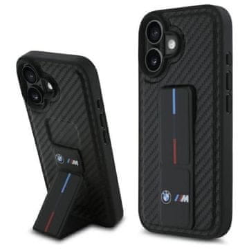 slomart Kućište BMW M Grip Stand Smooth u Carbon za iPhone 16 - crno