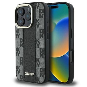 slomart Etui DKNY Checkered Pattern Magsafe za iPhone 16 Pro - crno