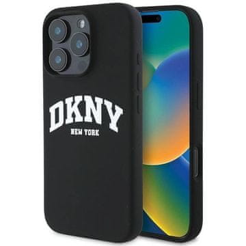 slomart Etui DKNY Silikon Bijeli Print Logo MagSafe za iPhone 16 Pro Max - crno