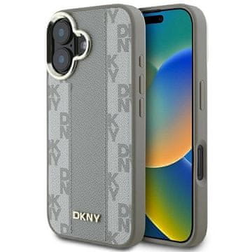 slomart Etui DKNY Checkered Pattern Magsafe za iPhone 16 - bež