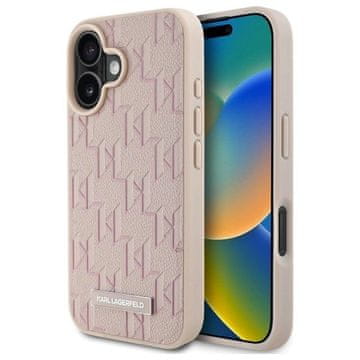 slomart Etui Karl Lagerfeld Hot Stamp Magsafe za iPhone 16 - roza
