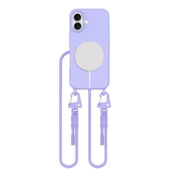 slomart Etui Tech-Protect MagNecklace MagSafe s uzicom za iPhone 16 - ljubičasta
