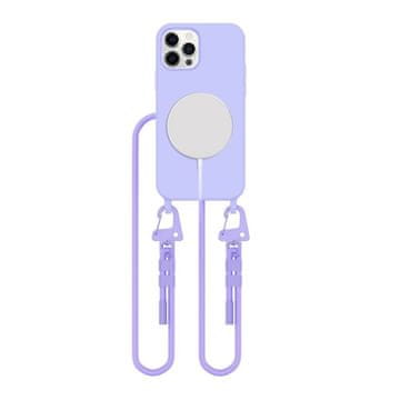slomart Etui Tech-Protect MagNecklace MagSafe za iPhone 12 / 12 Pro - sivka