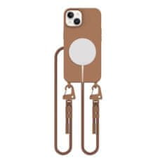 slomart Etui Tech-Protect MagNecklace MagSafe za iPhone 15 - smeđi