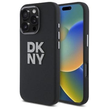 slomart Etui DKNY Liquid Silicone Metal Logo za iPhone 16 Pro - crno