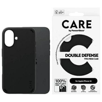 slomart Kućište CARE by PanzerGlass Feature Double Defense Case za iPhone 16 - crno
