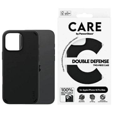 slomart Etui CARE by PanzerGlass Feature Double Defense Case za iPhone 16 Pro - crno