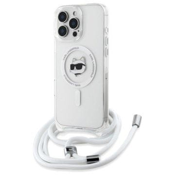 slomart Etui Karl Lagerfeld IML Choupette Head & Cord Magsafe za iPhone 16 Pro Max - prozirno