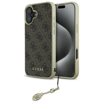 slomart Etui Guess 4G Charms Collection za iPhone 16 Plus - smeđi