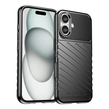 slomart Silikonska torbica Thunder Case za iPhone 16 Plus - crna
