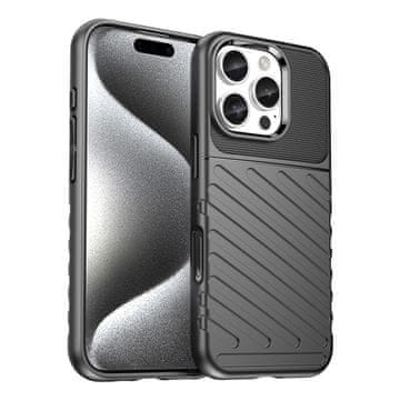 slomart Silikonska torbica Thunder Case za iPhone 16 Pro Max - crna