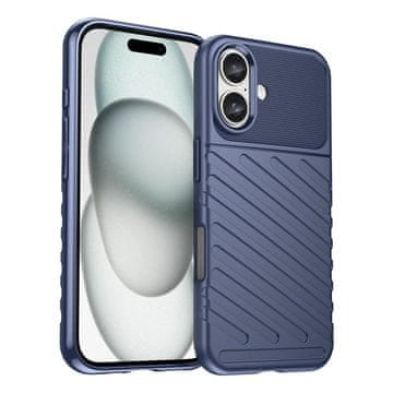 slomart Silikonska torbica Thunder Case za iPhone 16 Plus - modra