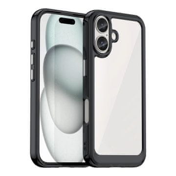 slomart Ovitek Outer Space Case s željenim rubom za iPhone 16 - crn