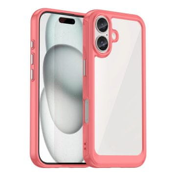 slomart Ovitek Outer Space Case s gelastim okvirom za iPhone 16 Plus - crveni