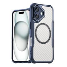 slomart Silikonska torbica Leading Series MagSafe za iPhone 16 Plus - modra