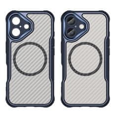 slomart Silikonska torbica Leading Series MagSafe za iPhone 16 Plus - modra