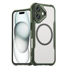 slomart Silikonska torbica Leading Series MagSafe za iPhone 16 Plus - zelena
