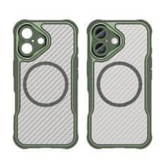 slomart Silikonska torbica Leading Series MagSafe za iPhone 16 Plus - zelena