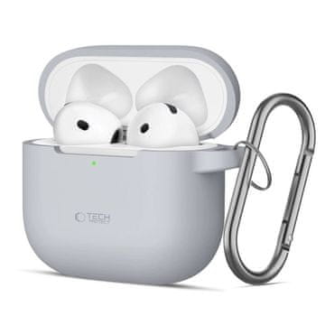 slomart Ovitek Tech-Protect Silicone Hook za AirPods 4 - siv