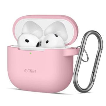 slomart Kućište Tech-Protect Silicone Hook za AirPods 4 - roza
