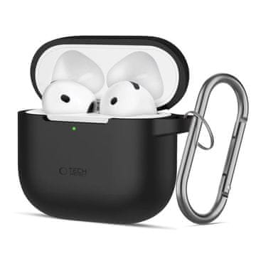 slomart Kućište Tech-Protect Silicone Hook za AirPods 4 - crno