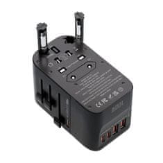 Blitzwolf Blitzwolf BW-TA2 5-u-1 putni adapter 2xUSB PD + 2xC QC + C GaN 100W