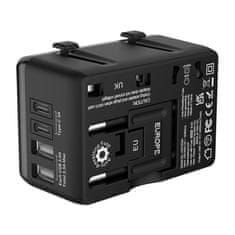Blitzwolf Blitzwolf BW-TA1 4-u-1 putni adapter 2xUSB + C + PD 20W