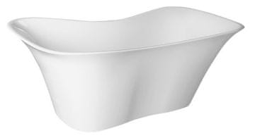 POLYSAN Samostalna bijela kada FLORA od lijevanog mramora 180x80x67 cm