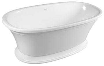 POLYSAN Samostojeća Kada VELIA Od Lijevanog Mramora 167x83x62,5cm, Bijela