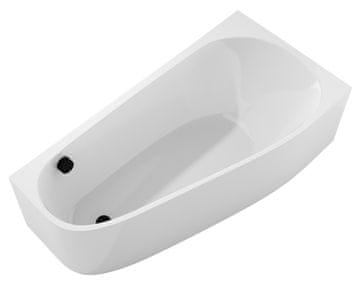 POLYSAN Polysan MONOLITH Asimetrična Samostojeća Kada 156x77x60cm Bijela Akrilat