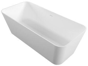 POLYSAN Samostojeća kada LEYLA 170x78 cm, Solid Surface, bijela mat završna obrada