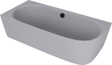 POLYSAN Samostojeća kutna kada SUSSI, lijevani mramor, siva mat, 160x70x49,5cm