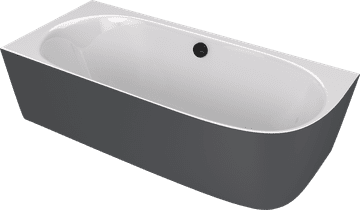 POLYSAN Samostojeća Kutna Kada UNI SJ posebnog dizajna 160x70x50cm, bijela/antracit, lit mramor