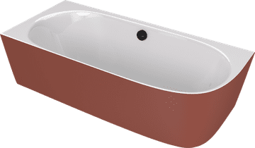 POLYSAN SUSSI L Kutna Slobodno Stojeća Kada, Lijevani Mramor, 160x70x49.5cm, Bijelo/Smeđa Mat