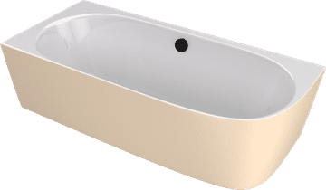 POLYSAN Samostojeća Kupaonska Kada 160x70x50 cm Bjelkasto/Bež Mat Litog Mramora