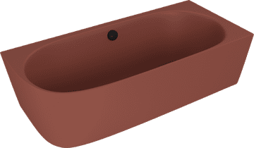 POLYSAN SUSSI R kutna samostojeća kada od lijevanog mramora 160x70x49,5 cm, smeđa mat