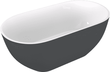 POLYSAN Samostojeća kada Reduta 150x75 - Bijela/Antracit Mat - Liti Mramor