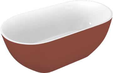 POLYSAN Samostojeća Kupaonska Kada REDUTA 171x81 cm, Bijela/Smeđa Mat, Lit Mramor