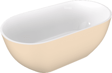 POLYSAN Samostojeća Kupaonska Kada od Lijevanog Mramora 150x75x58 cm, Bijela/Bež Mat, UNITY CONCEPT