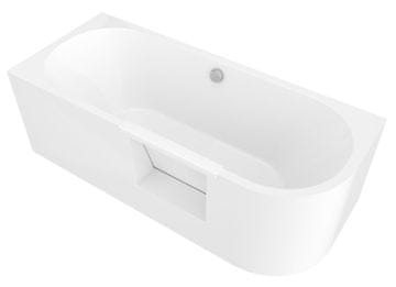 POLYSAN Asimetrična Kada PORTAS L s Vratašcima, 180x75x60 cm, Bijela