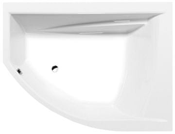 POLYSAN Asimetrična Ugradbena Kada TANDEM R, 170x130cm, Bijela, Akril, Polysan