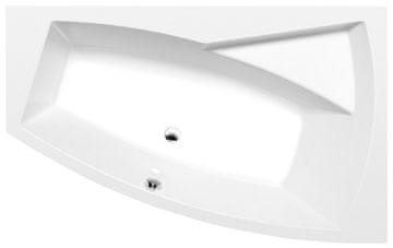 POLYSAN Asimetrična Ugradbena Kada EVIA R 160x100 cm Bijela Akrilat