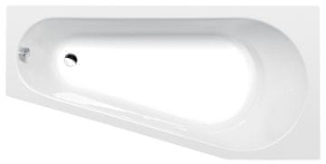 POLYSAN PROJEKTA R asimetrična kada 160x80x44 cm, bijela