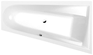 POLYSAN POLYSAN CHIQUITA R Asimetrična Kada 170x100 cm, Akril, Bijela