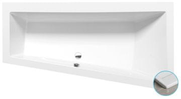 POLYSAN ANDRA R SLIM asimetrična kada 170x90x45 cm, bijela, akrilna za ugradnju