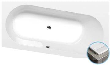 POLYSAN Asimetrična Akrilna Kada ASTRA WR SLIM 165x90cm, Bijela, Polysan