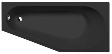 POLYSAN Asimetrična kada TIGRA R 170x80 cm, crna mat - Polysan