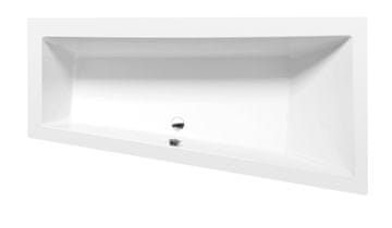 POLYSAN ANDRA R Asimetrična Ugradbena Kada 160x90cm, Bijela Mat, Akrilna