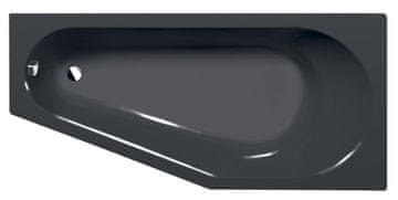 POLYSAN Asimetrična kada TIGRA R 170x80cm, siva, akril, ugradbena