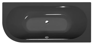 POLYSAN VIVA R Asimetrična Kada 175x80x47 cm, Siva, Akrilna, Za male kupaonice